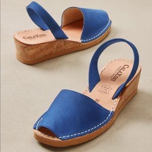 Calaxini Cork Wedge Sandals